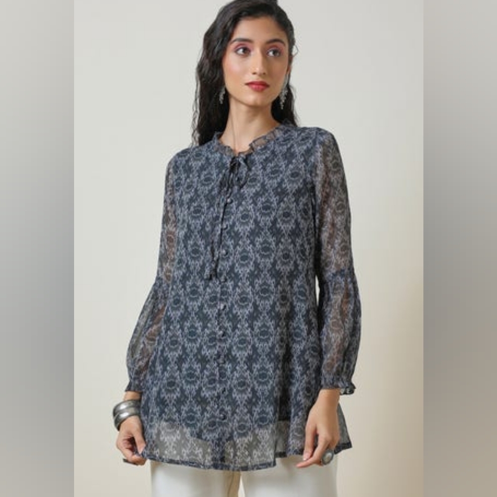 Soch Size Ciffon Size 2XL Black   Tunic Grey Black NWT